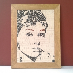 Audrey Hepburn - διακοσμητικό, ξύλο, πίνακες & κάδρα, κεραμικό, χειροποίητα, πέτρες