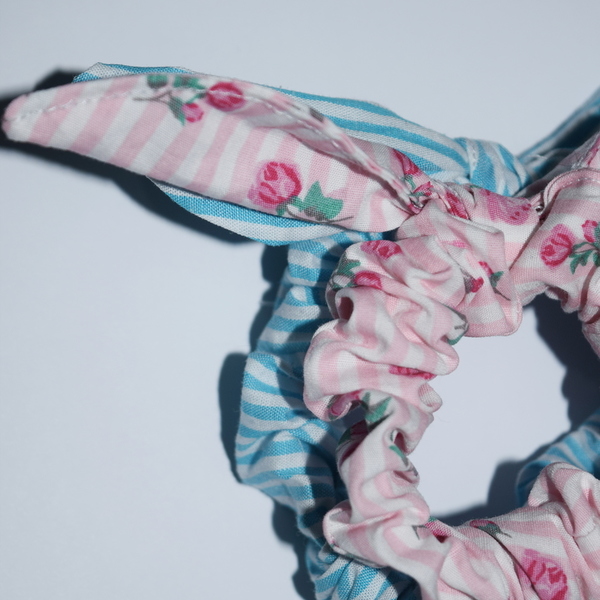 Set από 2 λαστιχάκια για τα μαλλιά με σχέδιο Bunny ears - λαστιχάκι, ριγέ, accessories, παραλία, καλοκαίρι, λαστιχάκια μαλλιών - 2