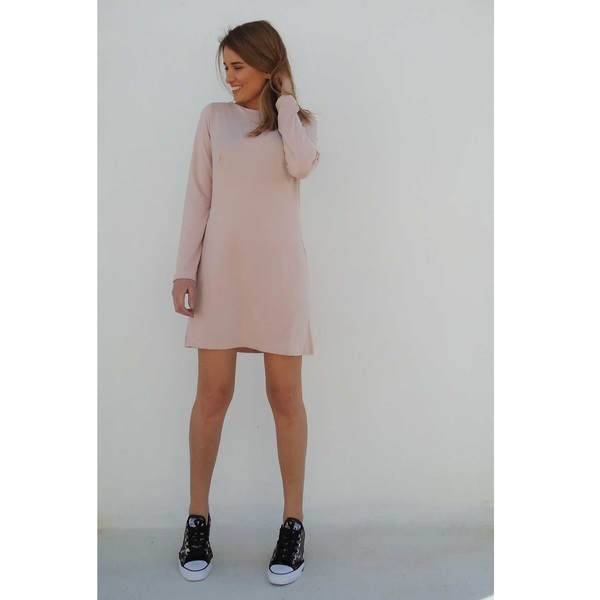 Ροζ κοντό φόρεμα - ροζ, ελαστικό, mini