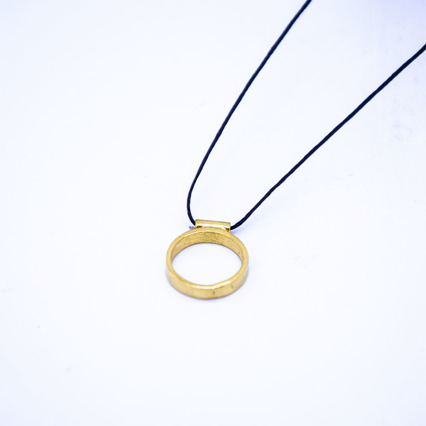 ''Golden Circle'' pendant - statement, ασήμι, μοντέρνο, επιχρυσωμένα, κύκλος, γεωμετρικά σχέδια, κοντό, minimal, κοντά, unisex, rock, κρεμαστά, Black Friday - 3