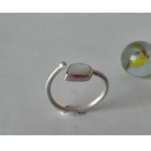 Δαχτυλίδι ασημένιο με πέτρα - ημιπολύτιμες πέτρες, vintage, μοντέρνο, ασήμι 925, δάκρυ, romantic, boho, ethnic, αυξομειούμενα, φθηνά - 3