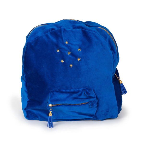 Βελουτέ χειροποίητο backpack - chic, μονόχρωμες, αστέρι, πλάτης, σακίδια πλάτης, βελούδο, minimal, Black Friday