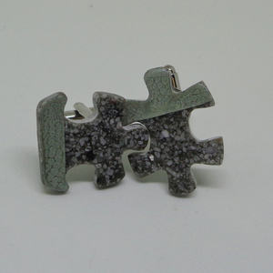 Μανικετόκουμπα τσιμέντου “puzzle” - ανδρικά, τσιμέντο, χειροποίητα, γάμος, ατσάλι, μελισσοκέρι - 3