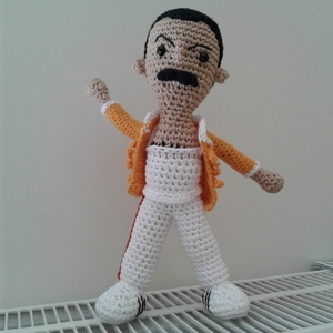 Πλεκτή κούκλα - Freddie Mercury inspired crochet doll - crochet, λούτρινα, πλεκτή, amigurumi - 2