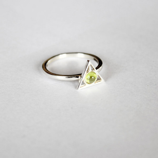 Ασημένιο δαχτυλίδι- Τρίγωνο με πέτρα - statement, ασήμι, ημιπολύτιμες πέτρες, βραδυνά, fashion, μοντέρνο, γεωμετρικά σχέδια, χειροποίητα, minimal, rock, σταθερά, fashion jewelry, αυξομειούμενα - 3