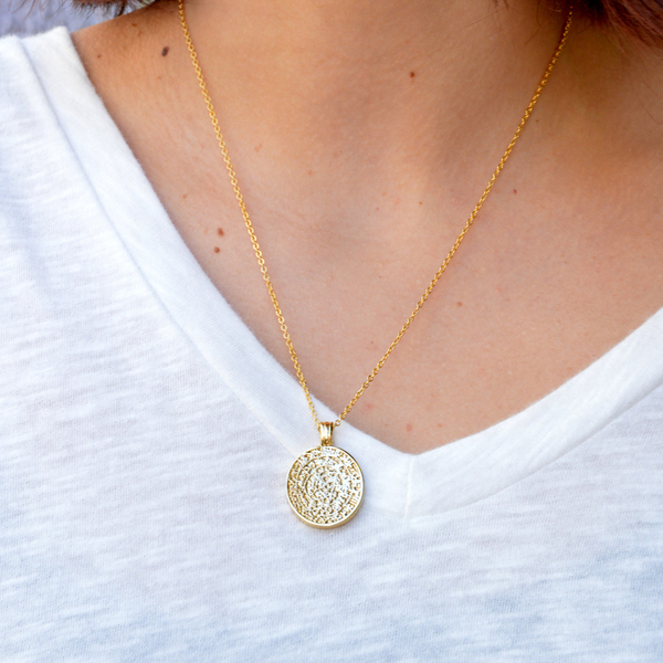 Gold coin necklace - vintage, charms, μοντέρνο, επιχρυσωμένα, μακρύ, minimal, κοντά, boho, κρεμαστά, κωνσταντινάτα