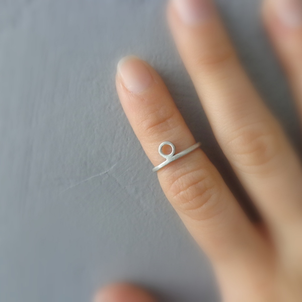 Δαχτυλίδι middle ring κύκλος - καλοκαιρινό, ιδιαίτερο, μοντέρνο, ασήμι 925, γεωμετρικά σχέδια, minimal, βεράκια - 2