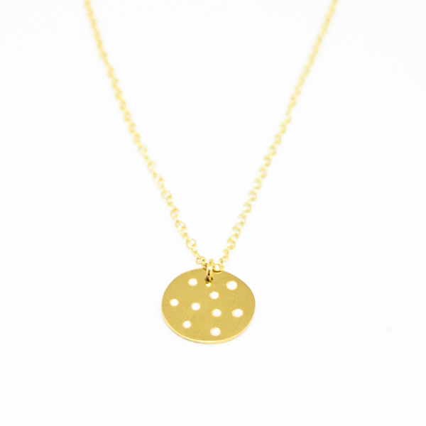 "Polka dot" necklace - ασήμι, μοντέρνο, επιχρυσωμένα, σμάλτος, κοντό, minimal, κοντά, κρεμαστά, αυξομειούμενα