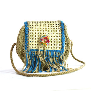 Βιεννέζικη ψάθα και γιούτα - ώμου, ψάθα, crochet, romantic - 2