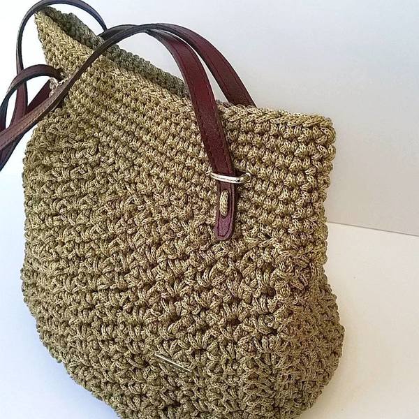 Τσάντα ώμου - chic, crochet, χειροποίητα, μεγάλες, all day, must, πλεκτές τσάντες