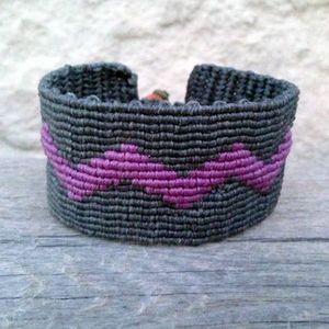 Μακραμέ βραχιόλι Φιδι - chic, ξύλο, fashion, καλοκαιρινό, μοντέρνο, ανοιξιάτικο, δώρο, αγάπη, πηλός, μακραμέ, κορδόνια, χειροποίητα, εντυπωσιακό, must, personalised, χριστουγεννιάτικο, boho, ethnic, σταθερά, gift idea, δώρα γενεθλίων, Black Friday, γιορτή της μητέρας, φαρδιά - 2