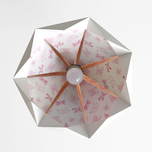 Χάρτινο καπέλο λάμπας origami b - origami, γεωμετρικά σχέδια, δώρα γάμου, παιδικό δωμάτιο, πρωτότυπα δώρα, για παιδιά, οροφής - 2