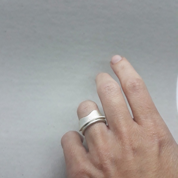 ○ Syros | δαχτυλίδι από ασήμι 925 | ελληνικά νησιά - statement, ασήμι, μοναδικό, μοντέρνο, καλοκαίρι, ασήμι 925, ασήμι 925, δαχτυλίδι, χειροποίητα, rock - 2