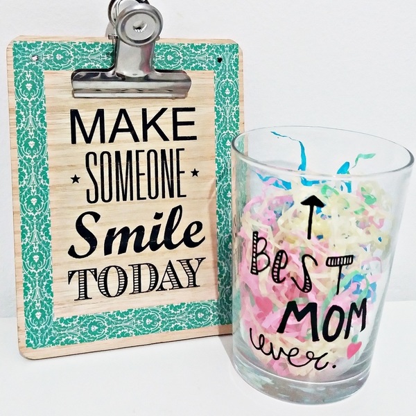 Gift Box for Mothers Day "Best Mom Ever" - γυαλί, ζωγραφισμένα στο χέρι, δωράκι, personalised, σετ, κούπες & φλυτζάνια, πρωτότυπα δώρα, γιορτή της μητέρας