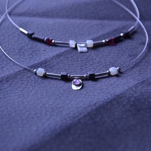 ''Geometric2'' minimalistic style necklace - ασήμι, ημιπολύτιμες πέτρες, charms, μοντέρνο, γεωμετρικά σχέδια, κοντό, minimal, κοντά, personalised, unisex, rock, κρεμαστά, Black Friday - 4