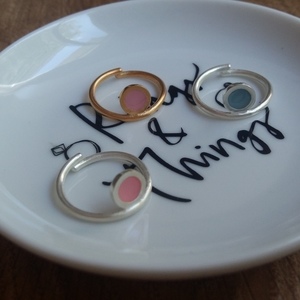 _color ring- χειροποίητο δαχτυλίδι με χρώμα - επιχρυσωμένα, ορείχαλκος, επάργυρα, γεωμετρικά σχέδια, minimal, αυξομειούμενα, φθηνά - 4