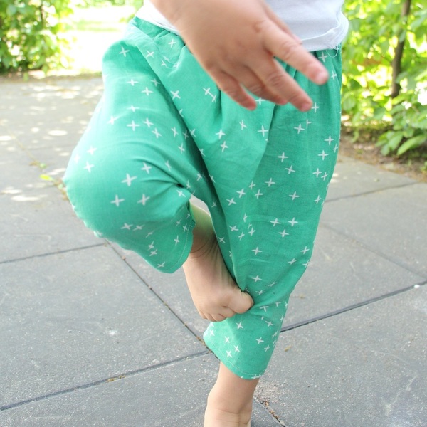 Πράσινο καλοκαιρινό παντελόνι - καλοκαίρι, κορίτσι, απαραίτητα καλοκαιρινά αξεσουάρ, δώρα για παιδιά, για παιδιά, παιδικά ρούχα - 2
