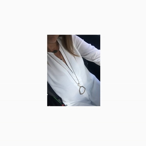 Geometric pendant - ημιπολύτιμες πέτρες, ιδιαίτερο, μοντέρνο, γυναικεία, επιχρυσωμένα, αλουμίνιο, μακρύ, mini, πρωτότυπο, γεωμετρικά σχέδια, χειροποίητα, μακριά, minimal, κομψά, gift, fashion jewelry - 3