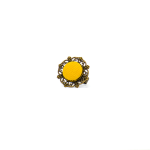 Mustard Button Ring - statement, ορείχαλκος, vintage, αυξομειούμενα, φθηνά, μεγάλα, Black Friday