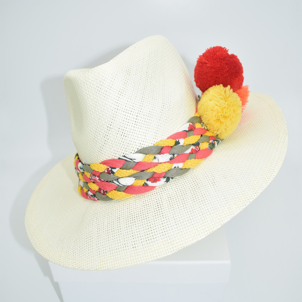Καπέλο Panama LIZET - ύφασμα, καλοκαίρι, χαρτί, παραλία - 2