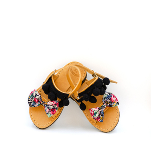 Pina Colada Baby Sandals - φλατ, δέρμα, romantic, για παιδιά, φιόγκος, στυλ φιόγκος
