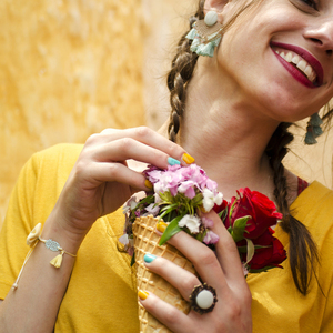 2in1 Tassel Button Earrings - statement, βραδυνά, μοντέρνο, με φούντες, boho, ethnic, κρεμαστά - 4