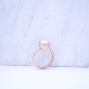 ''Fresh water pearl'' RINGS - vintage, μαργαριτάρι, επιχρυσωμένα, ασήμι 925, minimal, μικρά, αυξομειούμενα - 3