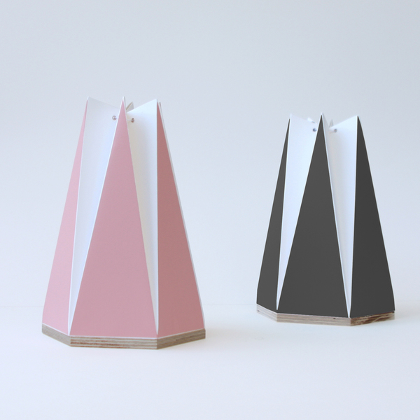 Χειροποίητο πορτατίφ origami μαύρο ή ροζ - πορτατίφ, παιδικό δωμάτιο
