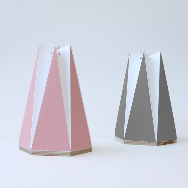 Χειροποίητο πορτατίφ origami σκούρο γκρι ή ροζ - πορτατίφ, παιδικό δωμάτιο, δώρο παιδικό