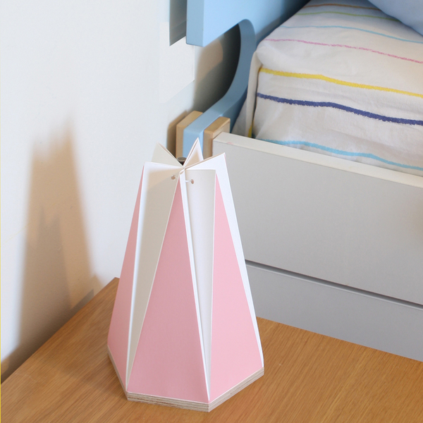 Χειροποίητο πορτατίφ origami σκούρο γκρι ή ροζ - πορτατίφ, παιδικό δωμάτιο, δώρο παιδικό - 3