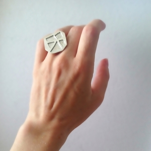 Αίγινα_ Χειροποίητο δαχτυλίδι από ασήμι 925 - καλοκαίρι, ασήμι 925, δαχτυλίδι, γεωμετρικά σχέδια, χειροποίητα, minimal, ethnic, μεγάλα, αυξομειούμενα - 2