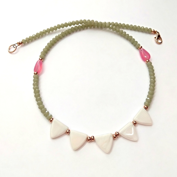 Romantic candy necklace - vintage, μοντέρνο, χάντρες, κοντό, romantic - 5