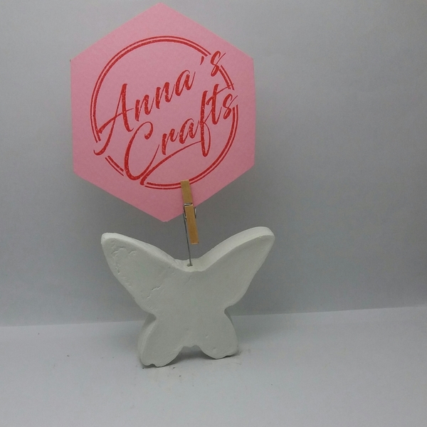 Τσιμεντένιο stand "butterfly" - μοναδικό, πεταλούδα, gift, gift idea, για φωτογραφίες