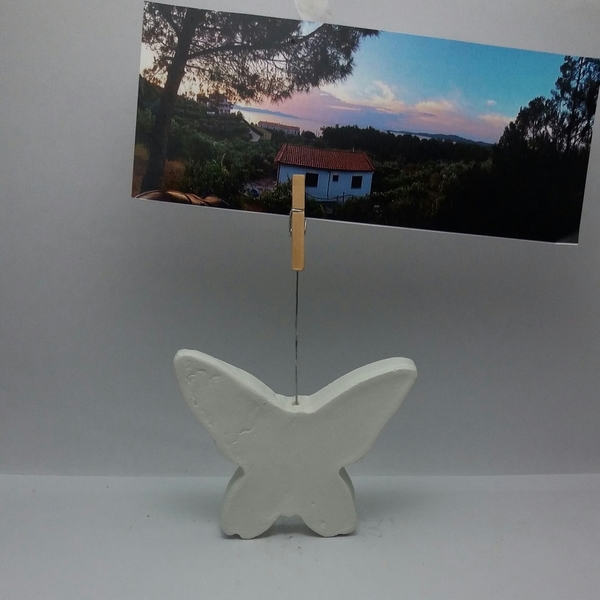 Τσιμεντένιο stand "butterfly" - μοναδικό, πεταλούδα, gift, gift idea, για φωτογραφίες - 3