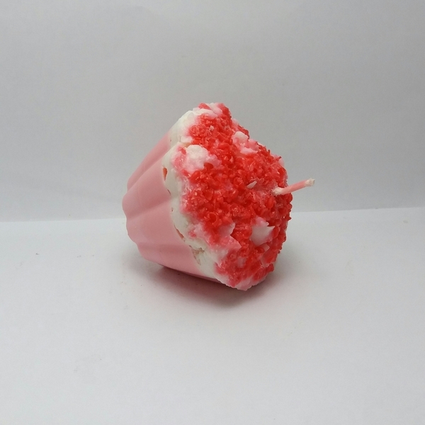 Κερί cupcake "τσιχλόφουσκα" - διακοσμητικό, ιδιαίτερο, μοναδικό, κερί, αρωματικά κεριά, gift, gift idea, δώρα γενεθλίων - 2