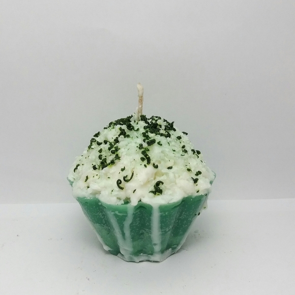 Κερί cupcake "αμύγδαλο" - διακοσμητικό, ιδιαίτερο, μοναδικό, κερί, αρωματικά κεριά, αρωματικό, gift, gift idea, δώρα γενεθλίων