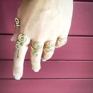 summer ring| χειροποιητο δαχτυλιδι minimal - statement, καλοκαιρινό, chevalier, ορείχαλκος, γεωμετρικά σχέδια, boho, ethnic, μπρούντζος, αρχαιοελληνικό, amano, μεγάλα, αυξομειούμενα, φθηνά - 3