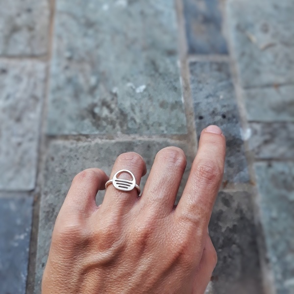 ○ ocean | δαχτυλίδι από ασήμι 925 -1.6cm - καλοκαίρι, ασήμι 925, δαχτυλίδι, γεωμετρικά σχέδια, χειροποίητα, minimal