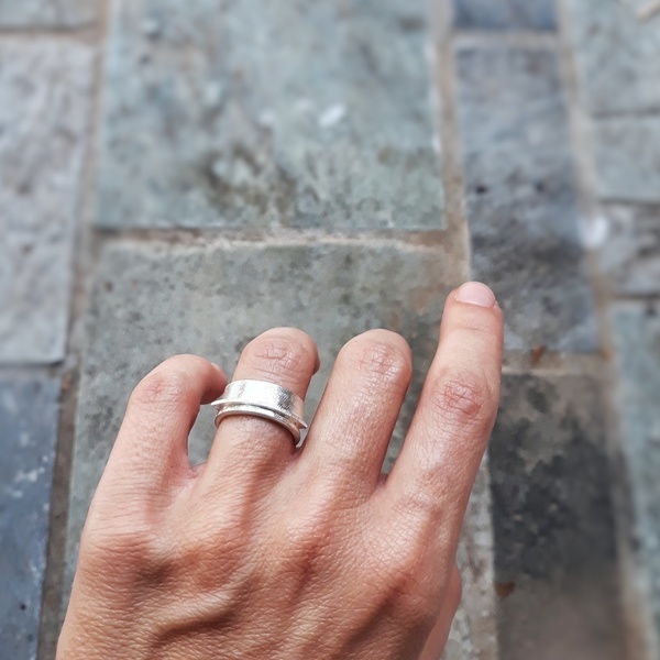 ○ assyrtiko | δαχτυλίδι από ασήμι 925 - Μέγεθος 1.7 cm - μοναδικό, μοντέρνο, καλοκαίρι, ασήμι 925, δαχτυλίδι, χειροποίητα, βεράκια, rock