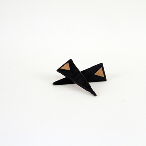 Ξύλινα σκουλαρίκια με γεωμετρικό μοτίβο"Awake" - ξύλο, σκουλαρίκια, γεωμετρικά σχέδια, minimal - 2
