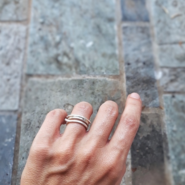 ○ salty | σετ δαχτυλίδια από ασήμι 925 -1.7cm - μοντέρνο, καλοκαίρι, ασήμι 925, δαχτυλίδι, γεωμετρικά σχέδια, χειροποίητα, minimal, βεράκια, σετ, rock