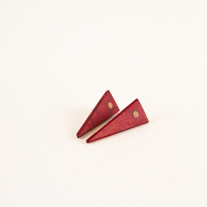 Ξύλινα σκουλαρίκια με γεωμετρικό μοτίβο "Clonmacnois" - ξύλο, σκουλαρίκια, γεωμετρικά σχέδια, minimal - 2