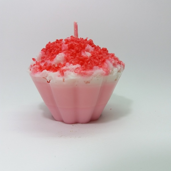 Κερί cupcake "τσιχλόφουσκα" - διακοσμητικό, ιδιαίτερο, μοναδικό, κερί, αρωματικά κεριά, gift, gift idea, δώρα γενεθλίων
