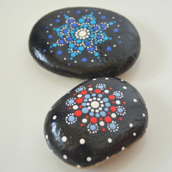 Πέτρες με mandala - διακοσμητικό, πέτρα, είδη δώρου, Black Friday, διακοσμητικές πέτρες - 2