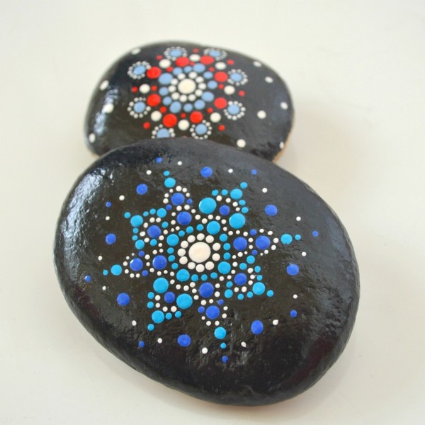 Πέτρες με mandala - διακοσμητικό, πέτρα, είδη δώρου, Black Friday, διακοσμητικές πέτρες - 3