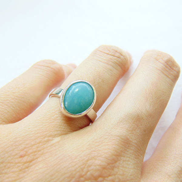 Ασημένιο δαχτυλίδι με αβεντουρίνη - ημιπολύτιμες πέτρες, vintage, ασήμι 925, minimal, boho, αυξομειούμενα - 4
