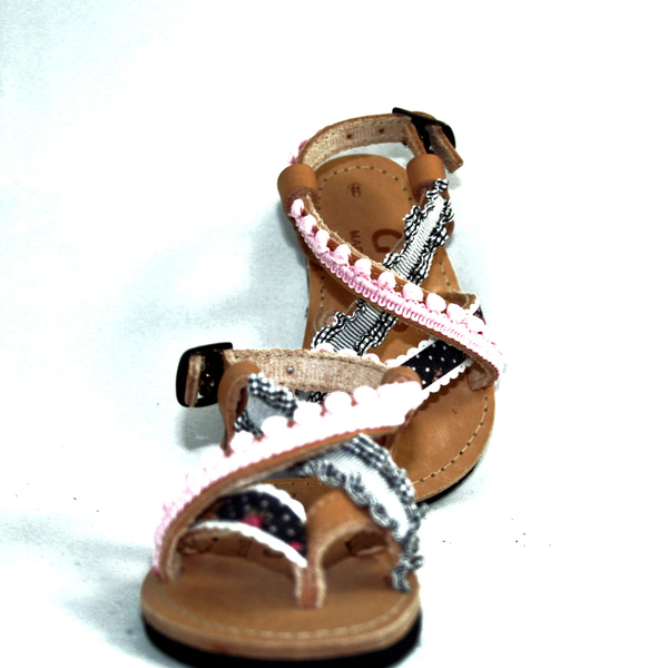 Κοριτσίστικα χειροποιητά σανδάλια σε ροζ αλλά και σκουρόχρωμες αποχρώσεις! - δέρμα, ροζ, καλοκαιρινό, κορίτσι, δώρο, σανδάλια, unique, boho, ethnic, βρεφικά, gladiator, φλατ - 3