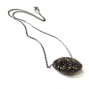 Marcasite short necklace - ημιπολύτιμες πέτρες, chic, βραδυνά, ιδιαίτερο, μοντέρνο, γυναικεία, μέταλλο, gothic style, κολιέ, χειροποίητα, κοντό, elegant, all day, minimal, κοντά, κομψό, rock, all season, κρεμαστά, επιροδιωμένα, μενταγιόν