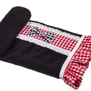 Gingham in red beach towel - καλοκαίρι, summer, unique, must have, θαλάσσης