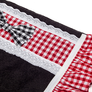Gingham in red beach towel - καλοκαίρι, unique, θαλάσσης - 2